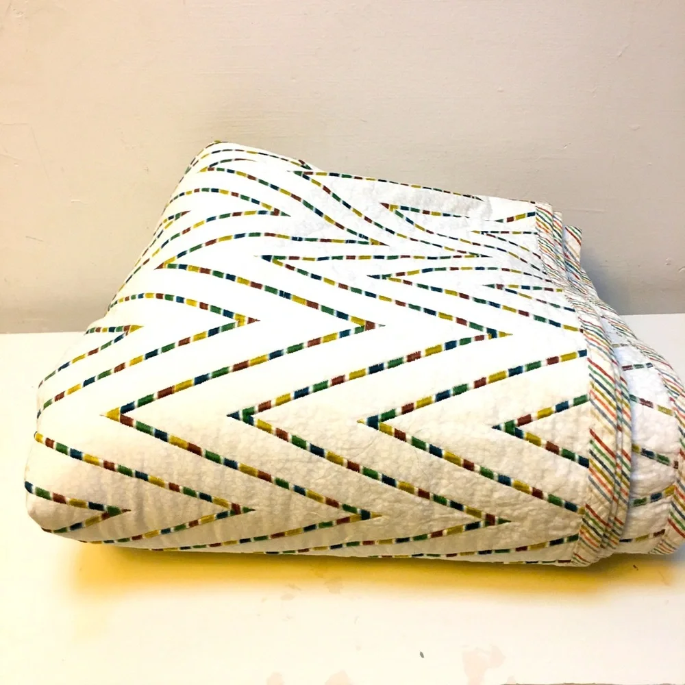 Missoni Home embroidered zig zag quilt or bedspread queen 98 X 95